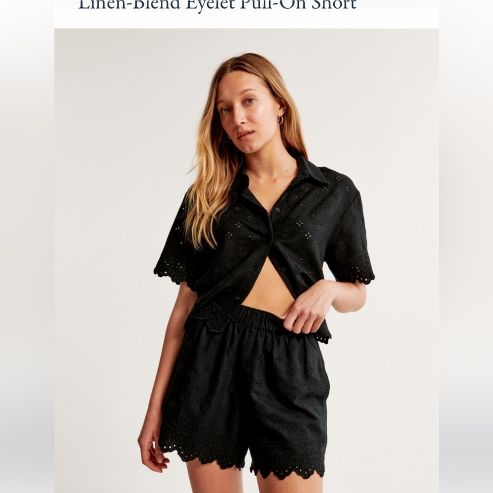 Abercrombie Black Eyelet Shorts